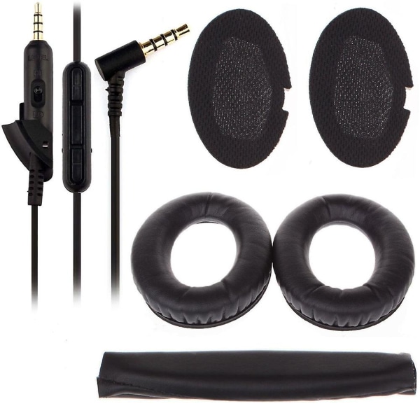 Öronkuddar Ersättningskuddar för Bose Quietcomfort 15 /qc15 case + pannband + med Mark Line case hörselkåpa Svamphörselkåpa