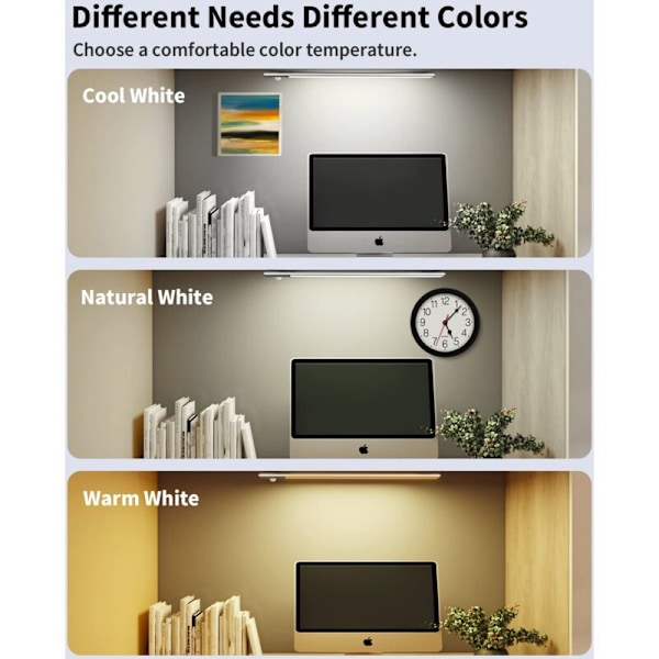 Liiketunnistimella varustettu LED-kaappilamppu, 2-in-1 LED-keittiön alakaappivalaisin, USB-ladattava ja 5V DC -virralla toimiva, 40 cm:n liimautuva liiketunnistimella varustettu LED-nauha