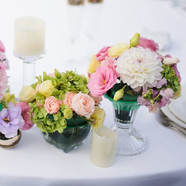 Förpackning med 8 runda blomskum DIY blomsterarrangemang kit våt grön rund blomskum block för bröllopsdekor