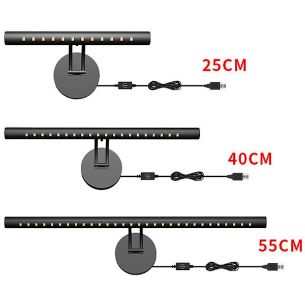 LED-vägglampor för inomhusbruk, vägglampor för hem, sovrum, sängbord, spegel, justerbar vägglampa DC5V1A 40CM