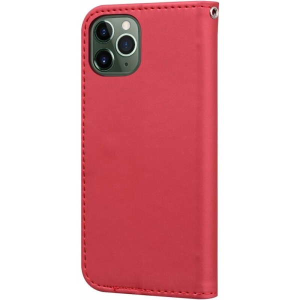 iPhone 11 -kotelo, sarjakuvaeläin, söpö taittuva jalusta (punainen)