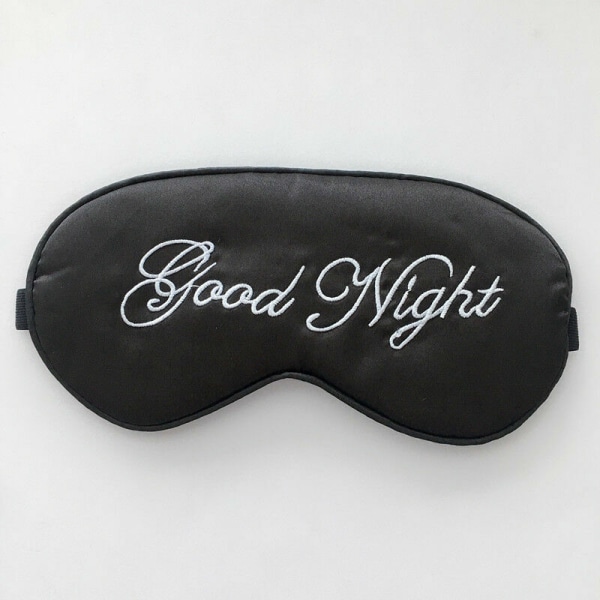 (Musta1) Sleep Mask ja pääpanta, Super Smooth Eye Eye Mask nukkumiseen, säädettävällä hihnalla, sopii matkustamiseen, päiväuniin, yöuniin