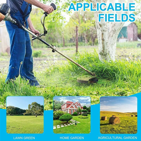 100 stk. erstatningsplastblader for gresstrimmer, gressklipperblad, trådløs buskskjærerblader, erstatningsblader for hageplen (L83 G