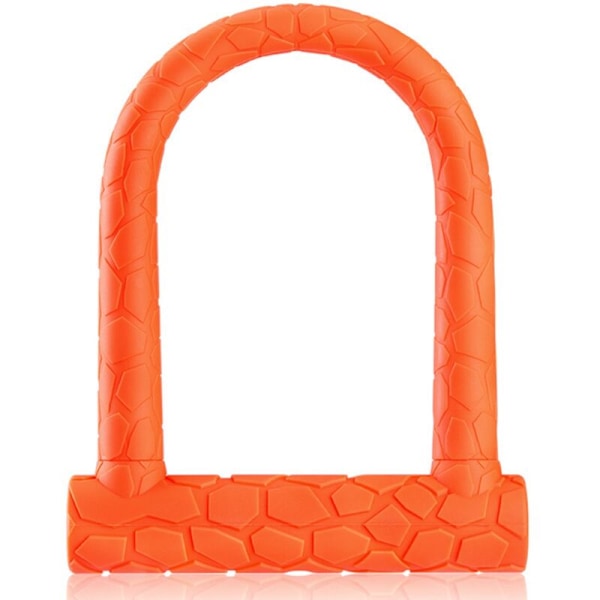 Enhanced Security Bike U-Lock Combination Anti-Theft Bicycle Accessories for Road Bike Dirt Bike Chain, Orange