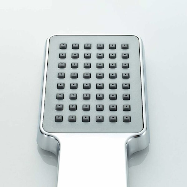 Tryk Vandbesparende Brusespand - Universal Håndbruser 1/2 Tomme Interface, Badeværelses Håndbruser Nem at Installere og Rengøre, Kvadratisk Brusespand, Ch