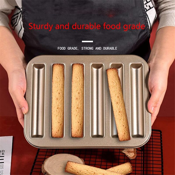 Holdbar Non-Stick Cookie Pan Kageform Stål Kageform Brødform Mini 3D Cylinder Kageform