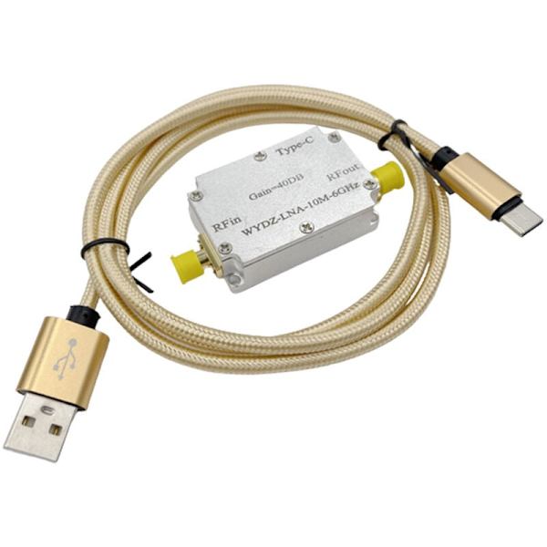Lågbrusförstärkare 10M-6GHz Förstärkning 40DB Hög Flathet LNA RF Signalstyrningsmottagare för FM-radio Radio, 40DB