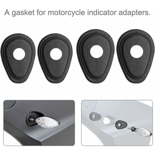 Motorcykel Blinkers Adapterplattor, 4 Stycken Blinkers Tätning Blinkers Tätning Trim, Motorcykel Blinkers Adapter Adapterplattor för Y