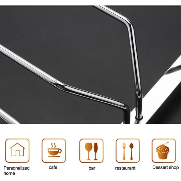 Under skab vin stativ opbevaring rack til glas holder 2,17 tommer dyb