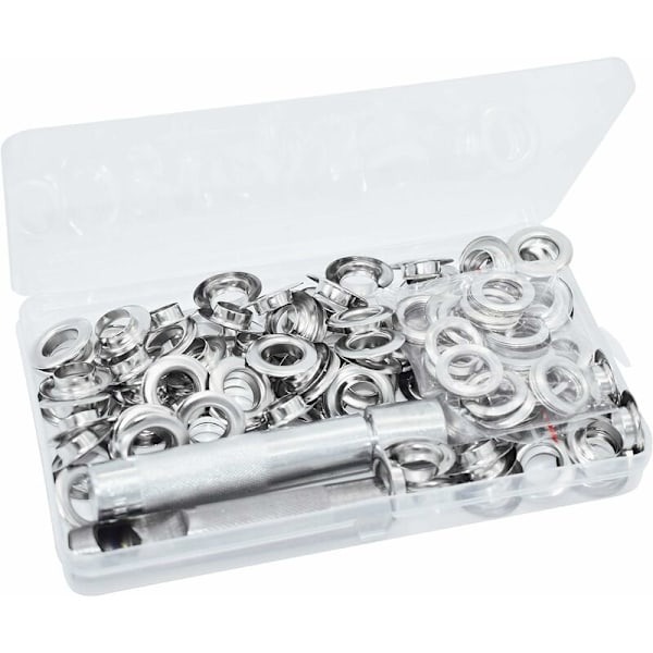 Grommet-kit, Öglor Verktyg, 100 Öglor (Innerdiameter 12mm) Grommet-kit HIASDFLS