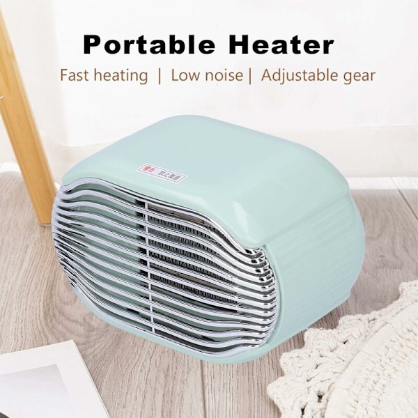 Elektrisk Varmebord, Blæser Radiator, Mini Bassy Badeværelse til Hjemmekontor (Grøn)