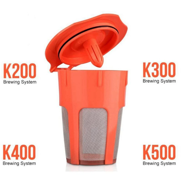 3 stk K Carafe 2.0 Påfyllbare Kaffefiltre for Gjenbrukbare Kapsler Modeller K500 K400 K300 K200