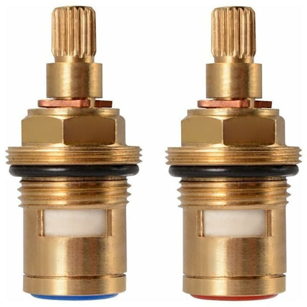 Keramisk skivehode, par med universelle erstatningskassetter for kran, 1/2\" Kvart omdreining 20 hakk x 50mm-
