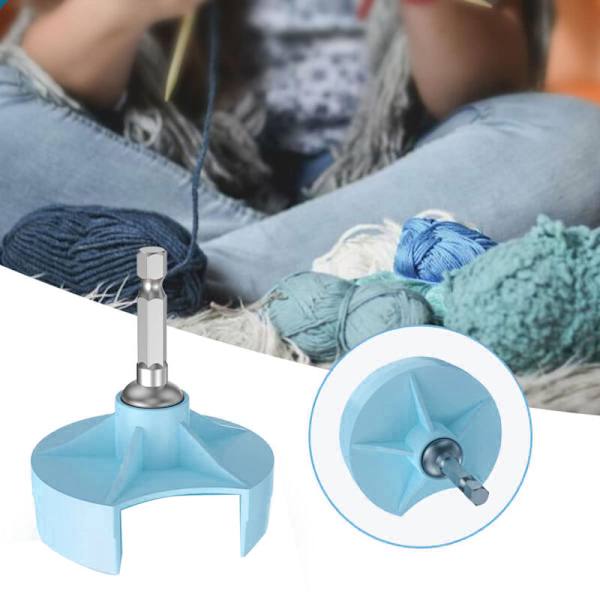1 stk. Strikke Maskine Adapter med Stål Hex Skaft til Elbor Strikning Blå