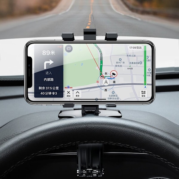 Bil Dashboard Telefonholder Auto 360 Graders Rotation Multifunktionel Gadget Parkering Nummer