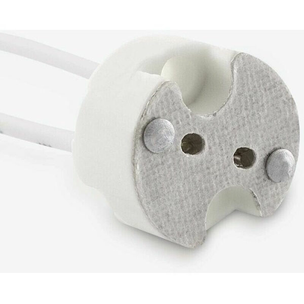 Sæt med 10 GU5.3 fatninger - GU5.3 eller MR16 fatning - Holder med 12V kabel - Til pærer som LED halogen spot