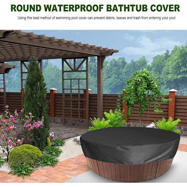 Kampagne, Betræk og tilbehør Spa Cover Rund Swimmingpool Beskyttende Betræk Udendørs Spa Cover Oppustelig Swimmingpool Cover Beskytter (19090cm