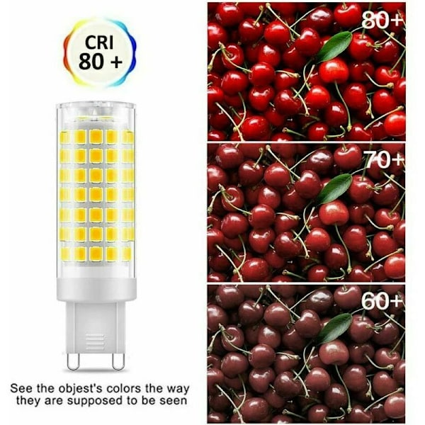 G9 LED Pære, Flimmerfri, 7W, Kold Hvid 6000K, 650LM, 60W Ækvivalent Energibesparende Halogen, 360 Graders Vinkel, AC220-240V (6 Pak)