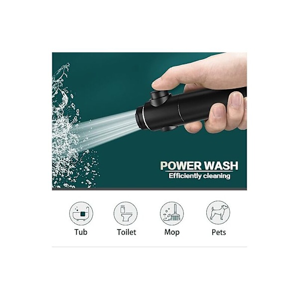 Øko Højtryks Bruseshowerhoved, 6 Sprøjtetilstande, Anti-kalk Bruseshowerhoved, Nem at Installere (Sort)