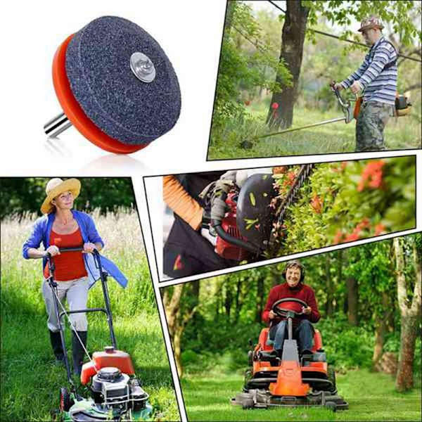Gräsklipparbladslipare, borrfäste, för elektrisk gräsklipparslipare, 3 stycken