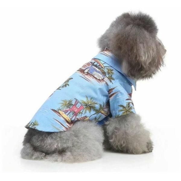 Husdjurskläder Husdjurskläder Hawaiiskjorta Husdjurskläder Hundkläder Daisy Print Skjorta Rutig Hundskjorta