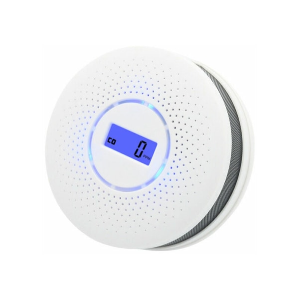 2 in 1 Gas Detection with LCD Display, Carbon Monoxide and Smoke Detector, Stable and Sensitive/Sound and Light Prompt/Low Battery Alarm/Memory Func