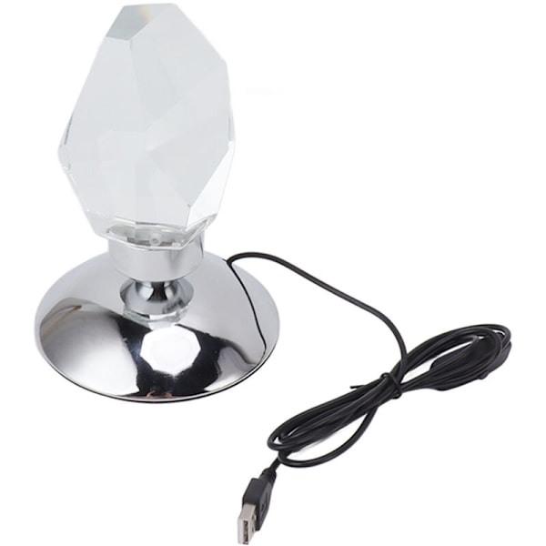 Kristallbordlampa 16 Färger 4 Ljuslägen Dekorativ USB-Laddning med Fjärrkontroll för Sovrum och Vardagsrum