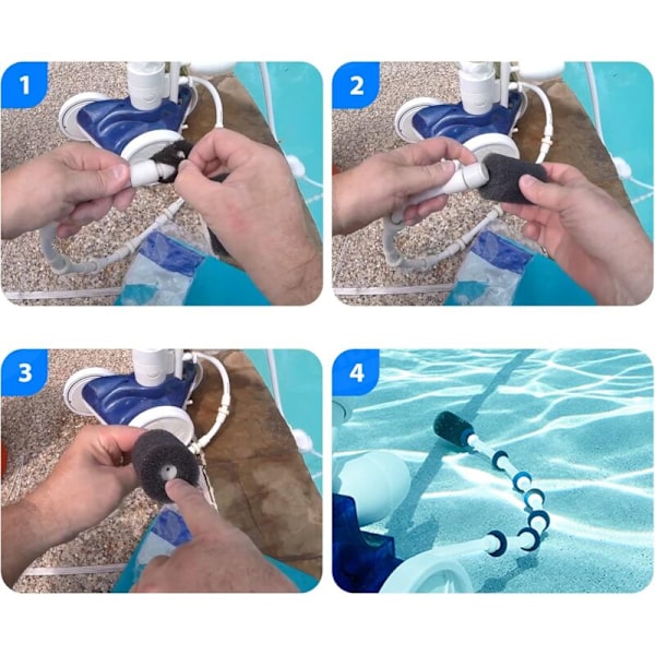 12-pack Robot Tail Foam Brush för Polaris 180, 280, 360, 380, 480, 3900 Sport