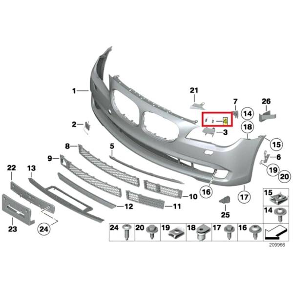 51117202885 Støtfangerlykt Spylerarm Fjær for - 5 6 7 Serie F07 F10 F11 F06 F12 F13 F01 F02 F03 F04