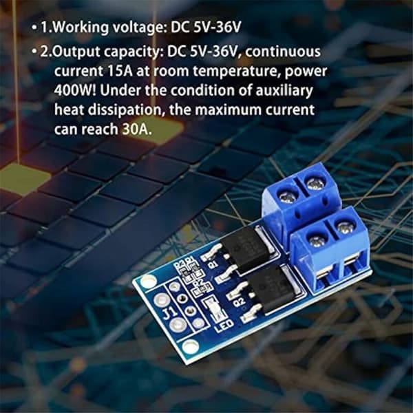30 st MOS Transistor Kontrollmodul Trigger Switch DC5V-36V 15A (Max 30A) PWM Inställning Elektronisk Switch Kontrollkort