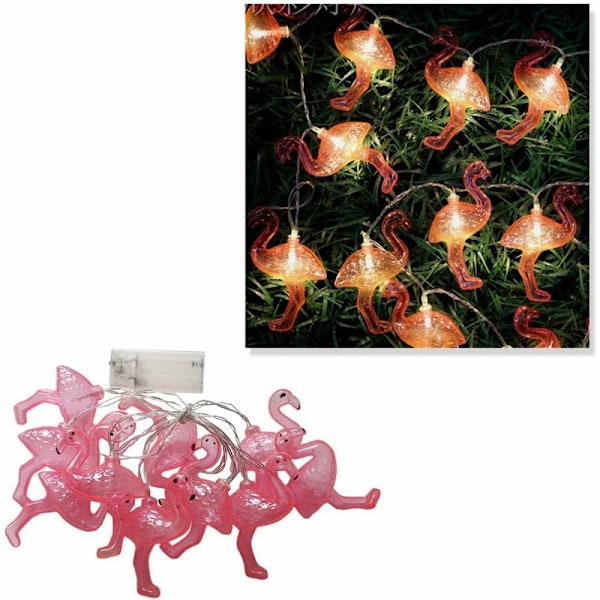 1 Pakke 1,5m 10 LED Flamingo Lyslenke for Halloween Dekorasjon Juledekorasjon Rekvisitter for Bryllup Fest, Patio, Soverom