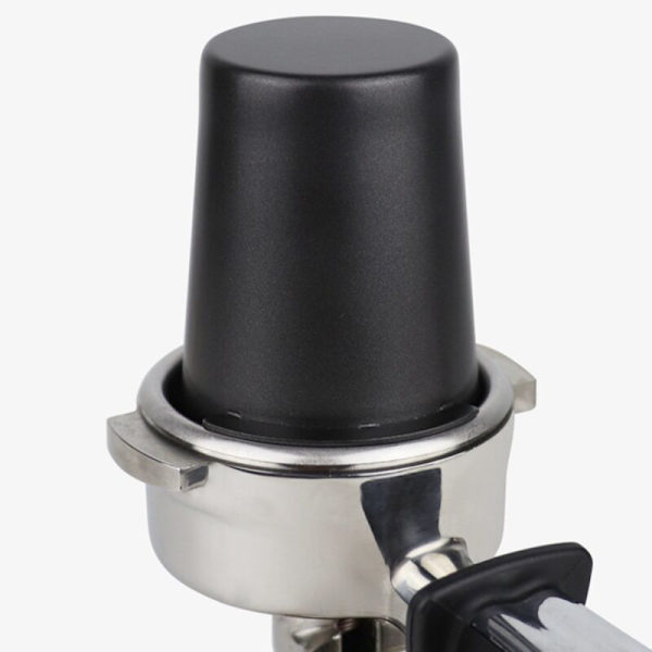 58mm Kaffe Tamper Mottakerkopp Pulver Dispenser Maskin Slitasjebestandig Del Kaffe Dispenser Deler Sølv