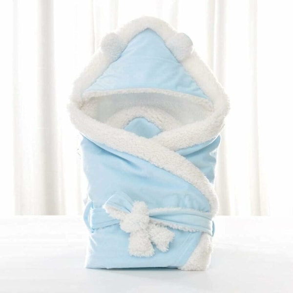 -Sovepose til baby 0-6 måneder Vinter Plys Swaddling Tæppe