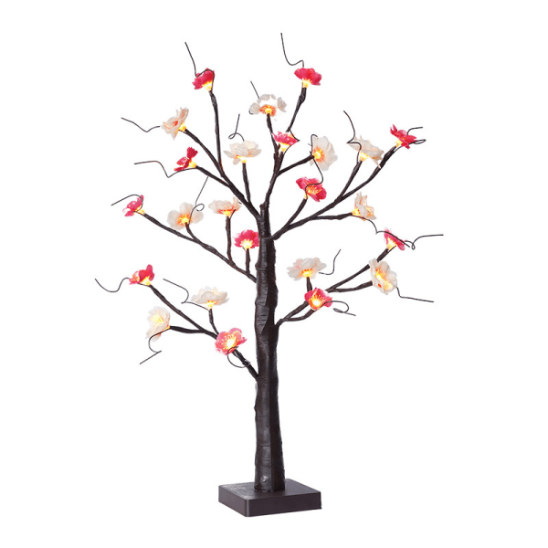 Kunstige små blomstertræer med oplyste efterårsdekorationer til hjemmet, midterstykker til efterårsbord, fantastisk til Thanksgiving, efterår, bryllupper og hall