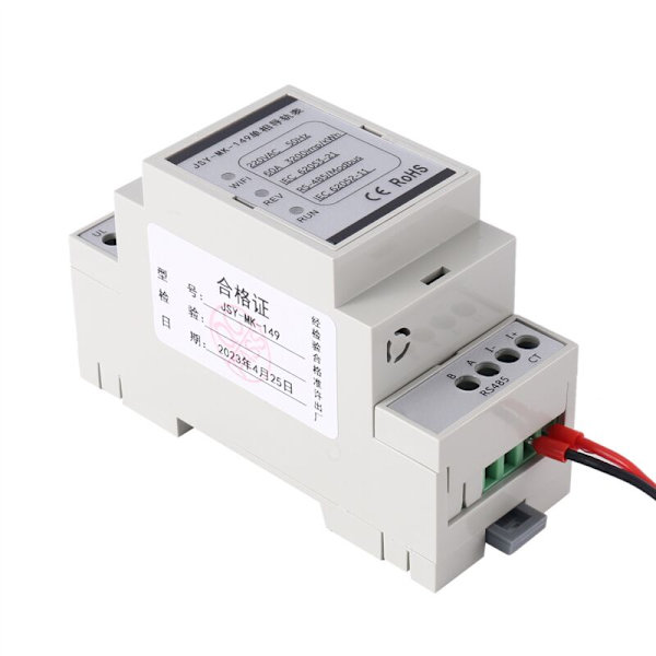 AC-strömförsörjning Kwh Wattmeter Voltmeter Amperemeter Digital Spänningsmätare DIN-skena Energimätare 9,5 mm Inkapslad Transformator