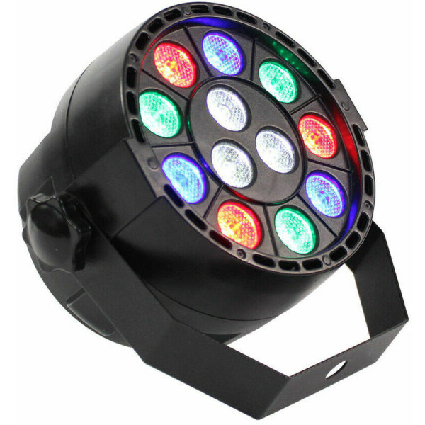 Scenelys DJ-lyseffekt Diskoteklys 7 DMX-kanaler Diskotekfestlys（Lilla 12 LED）