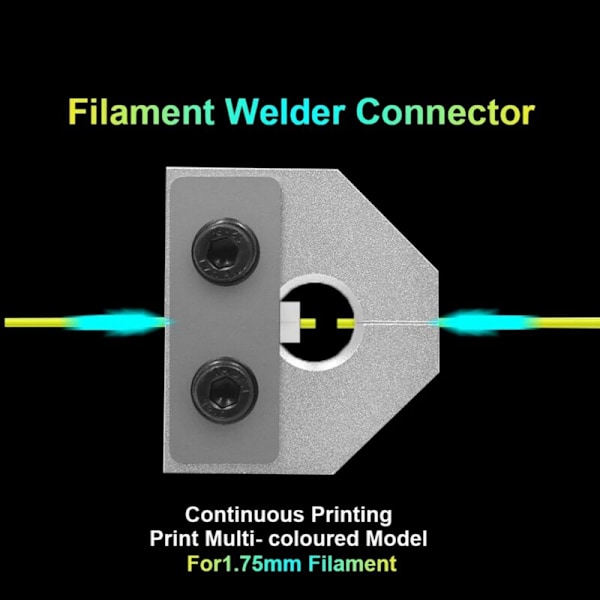 3D-skrivartillbehör 1,75 mm Filament Svetskontakt Koppling Verktyg Filamentsplicer för Alla Sorter PLA/ABS/PETG, Silver