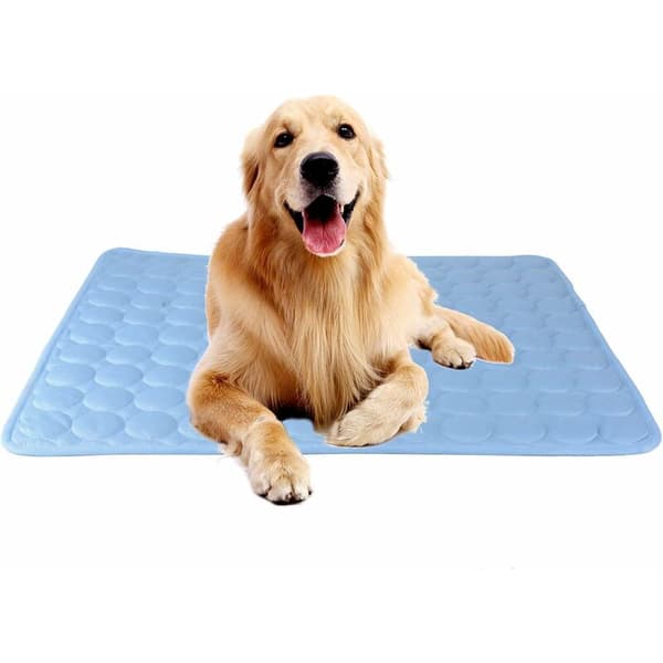 Køleunderlag til hund, køleunderlag til kat, CoolCore kølepude til katte og hunde, ikke-giftig, blå, M-