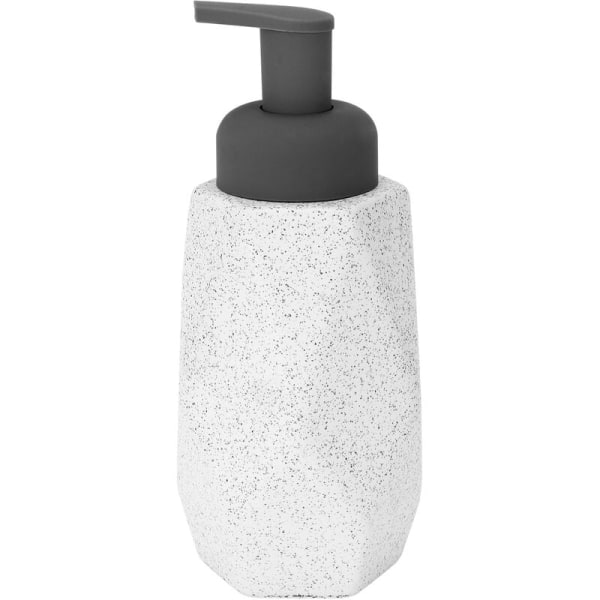 Bathroom Dispenser, 440Ml Ceramic Shower Gel Bottle Handmade Nordic Hydraulic Foam Milk Bottle White