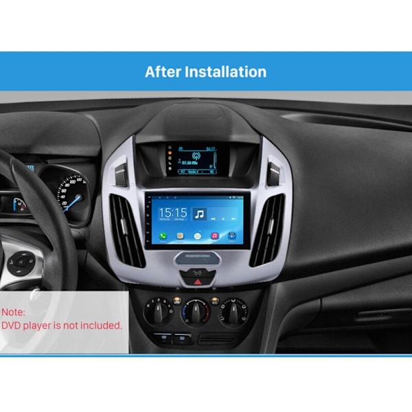 2 Din Bil Fascia Radio Panel DVD Ramme Installation til Transit Connect, Tourneo Connect 2014 2015