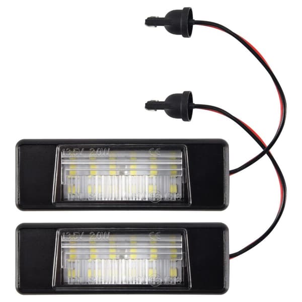 2 stk. Bil 18 LED-plast nummerpladelys til Juke Primera LED nummerpladelys