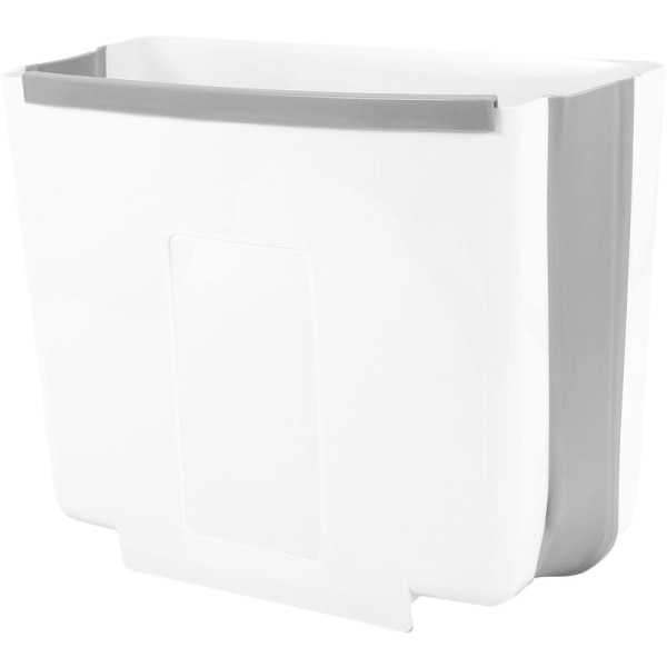 Folding Trash Can Kitchen Cabinet Door Hanging Bathroom Toilet Trash Can Gray
