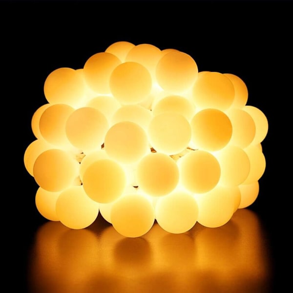 Julelys, 80 LED Julebordslys 8 Moduser med Timerfunksjon, Vanntette LED-Julelys for Innendørs og Utendørs, Soverom, Fest, Bryllup