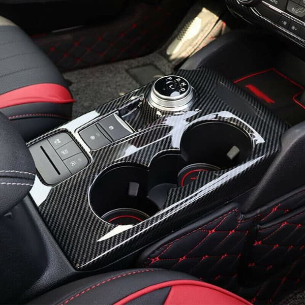 For Focus 2019 2020 Mk4 Fiber Gear Shift Box Central Control Panel Accessories Frame Cup D