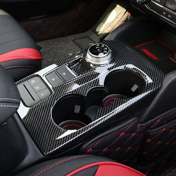 Til Focus 2019 2020 Mk4 Fiber Gear Shift Box Central Control Panel Tilbehør Ramme Cup D