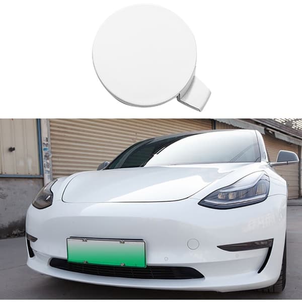 Hvid kofanger træk krog øje hætte dæksel passer til Model 3 2017-2021 ABS 1 stk