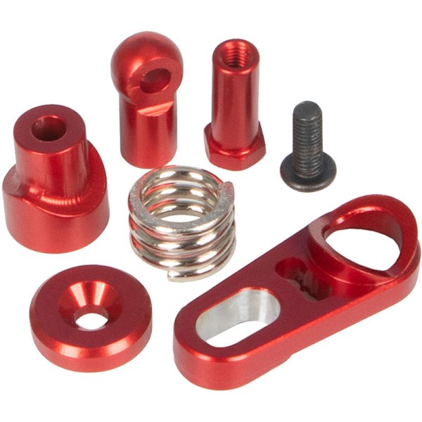 25T Servoarm i aluminiumlegering, oppgradert styreledd, servodele for 1/6 AXIAL SCX6 1/10 SCX10 III RC-bil, rød