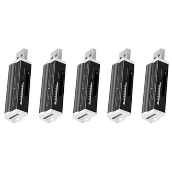 Mini USB 2.0 SD-kortlæser til Mini SD-kort TF-kortadapter Plug and Play til stationær pc-computer 5 stk. serie