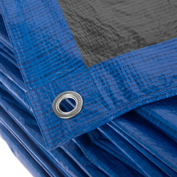 Dubbelsidig vattentät polyester presenning i grön och blå färg 3 x 4 m