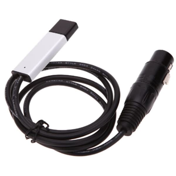 USB til DMX-grensesnitt 512 LED DMX512 datamaskin PC scenebelysning kontroller dimmer USB til DMX-kabel
